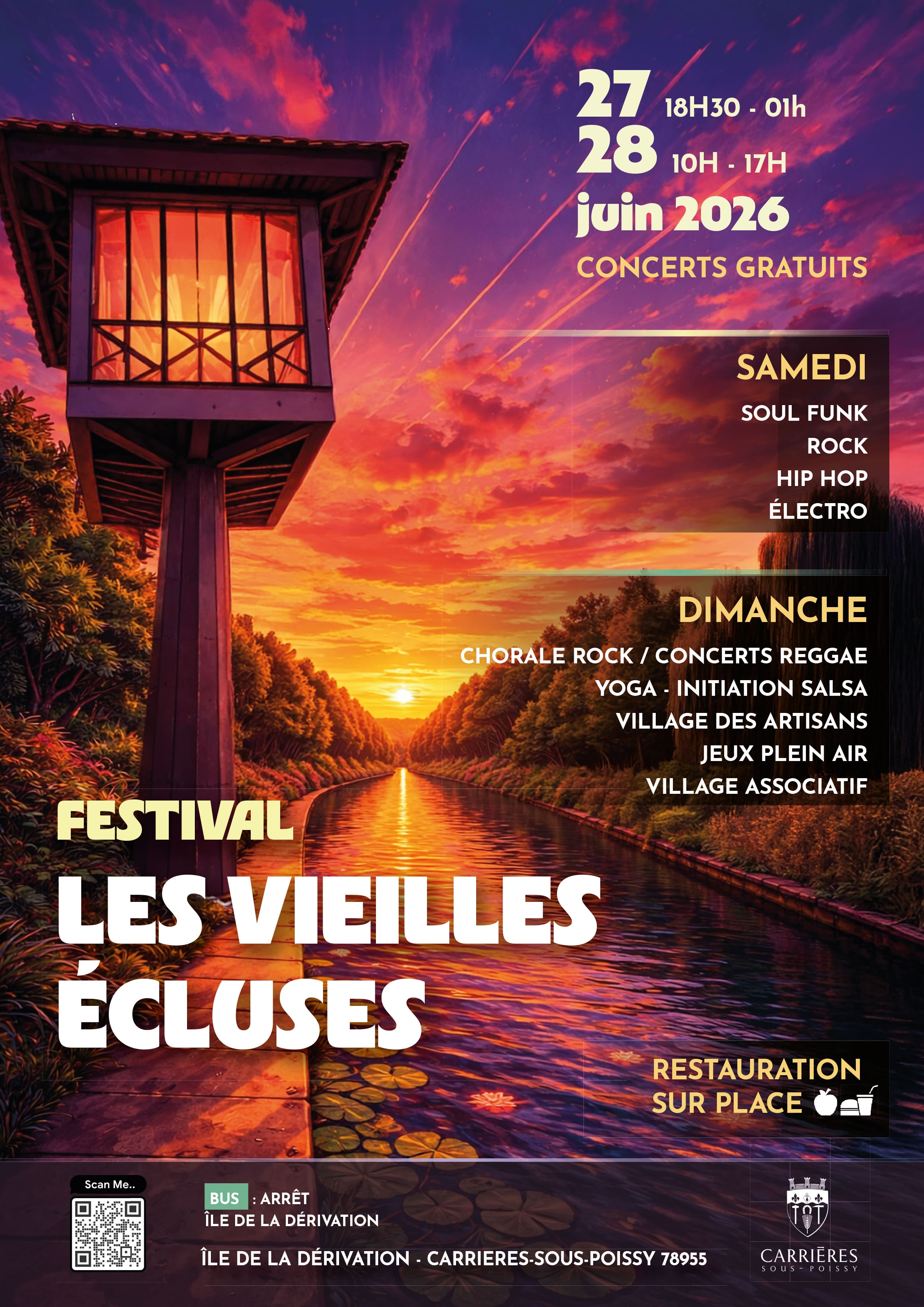 Festival Les Vieilles Ecluses - samedi 27 juin 2026 et dimanche 28 juin 2026 sur l'Ile de la Dérivation à Carrières-sous-Poissy 7895